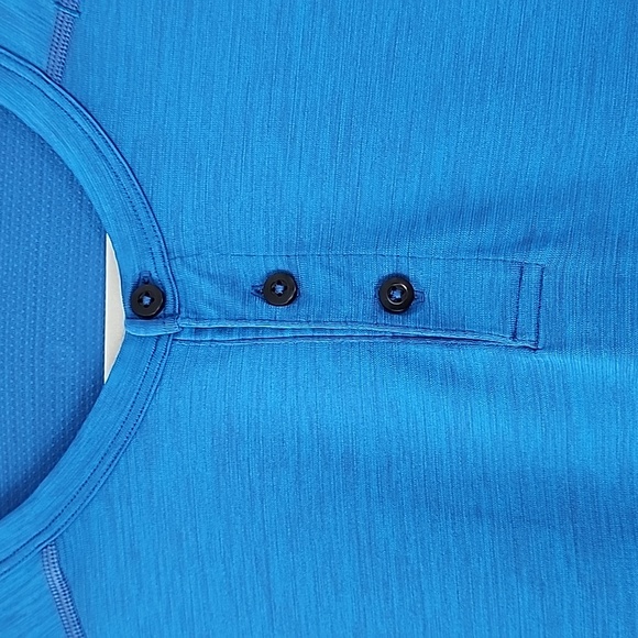 Lululemon Metal Vent Tech Long Sleeve Henley Blue L - Picture 4 of 9